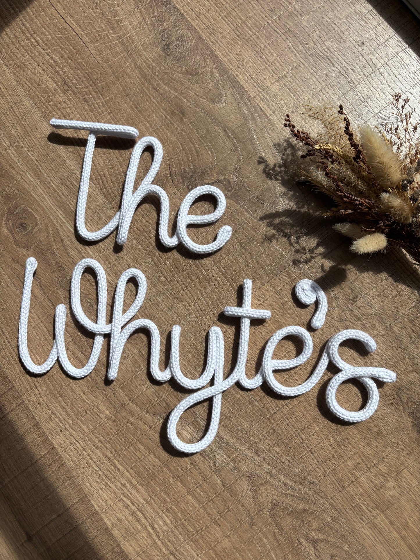 Knitted wire words