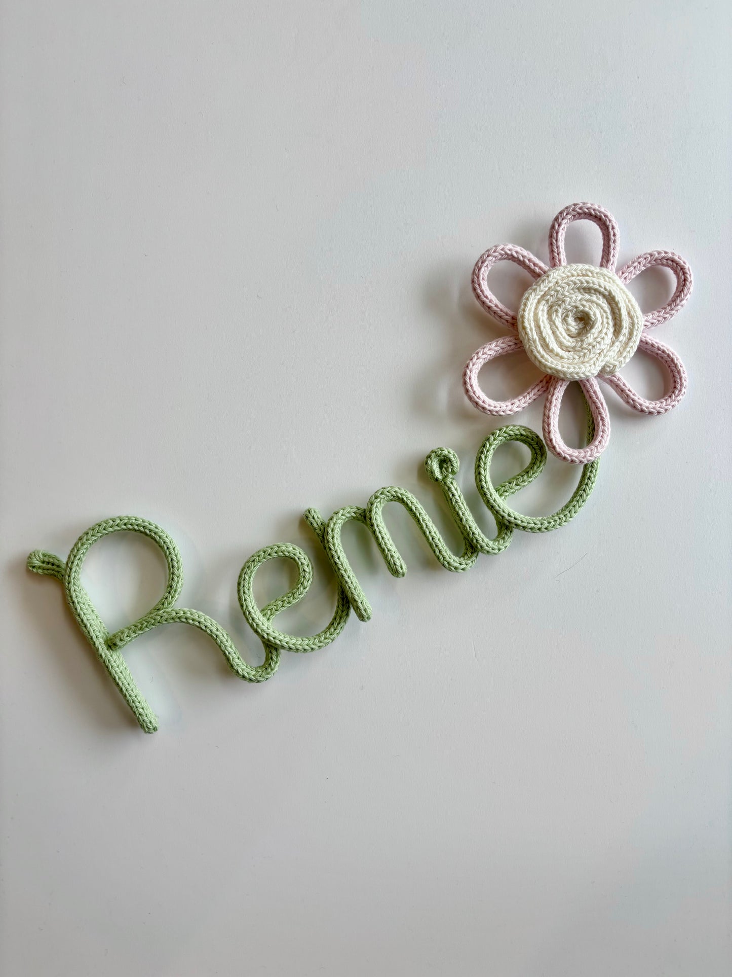 Knitted wire words
