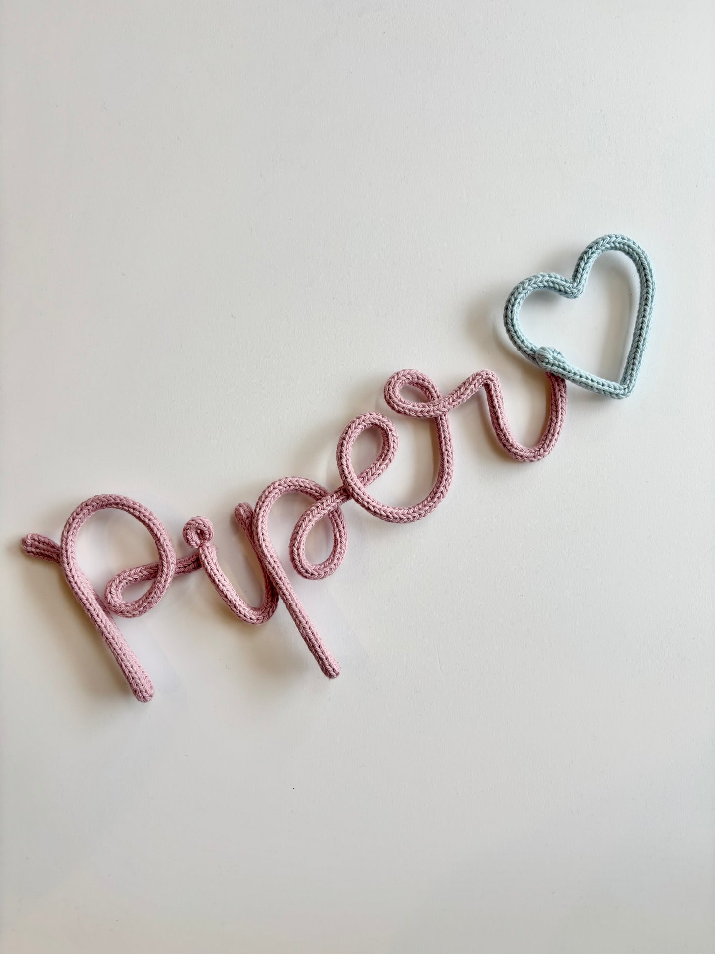 Knitted wire words